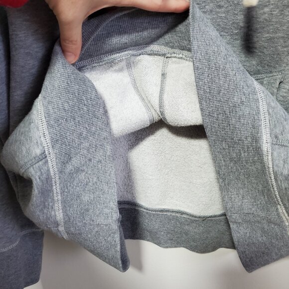 FREE ASSEMBLY Double Pocket Hoodie Sweatshirt Loose Fit Fleece Grey Womens Large - Picture 7 of 12